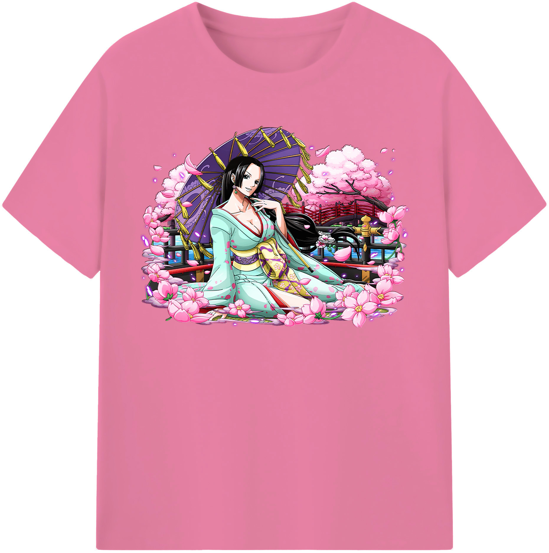 ワンピース ボア・ハンコック ONE PIECE Boa·Hancock 綿100％半袖Tシャツ（フロントプリント）
